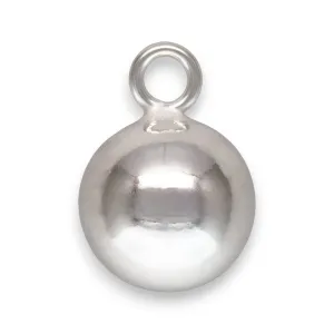 🆕🔗 Ball Charm (with Closed Jump Ring) in Sterling Silver