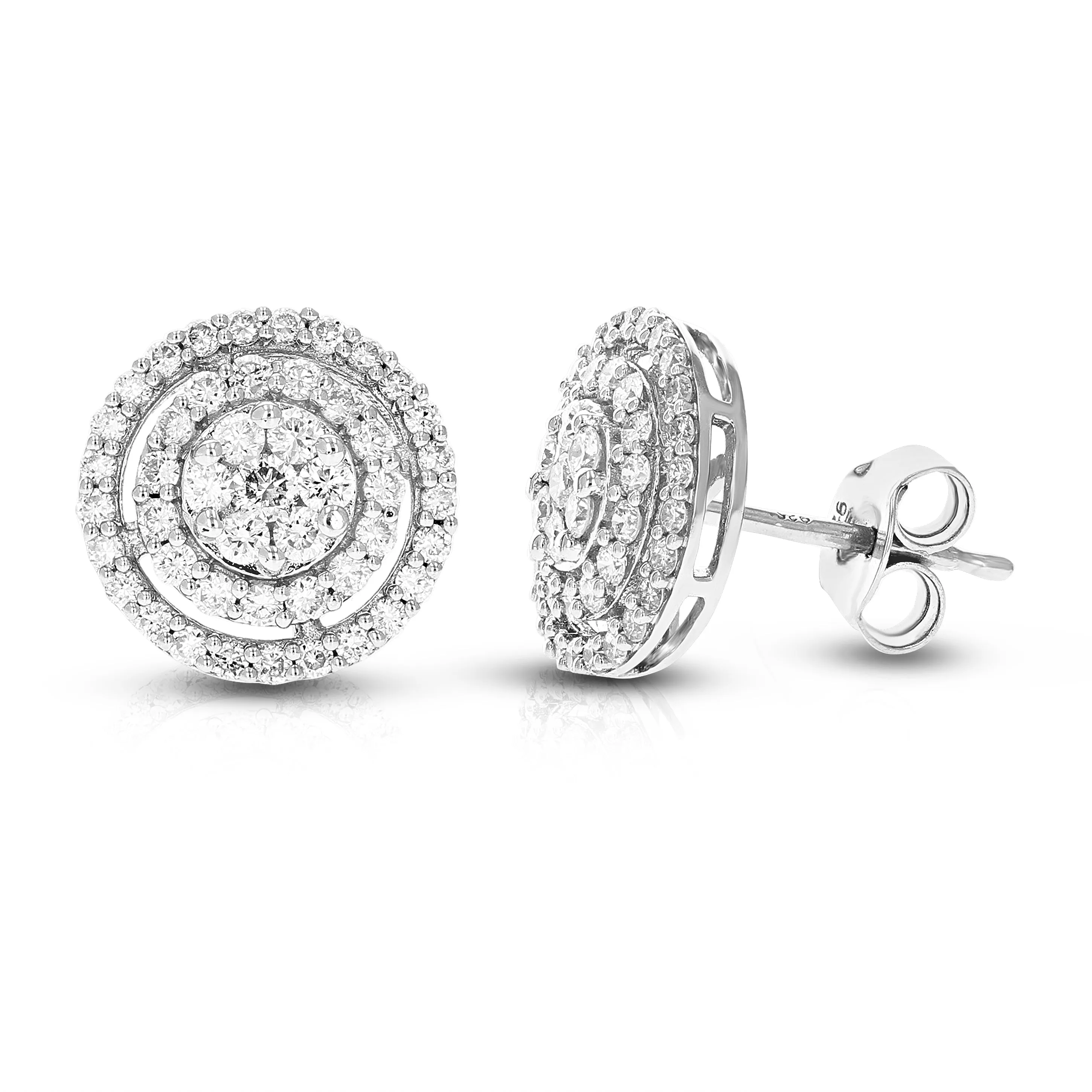 1 cttw Lab Grown Diamond Stud Earrings in Sterling Silver