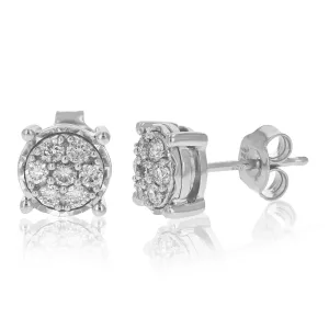 1/2 cttw Lab Grown Diamond Classic Stud Earrings Sterling Silver