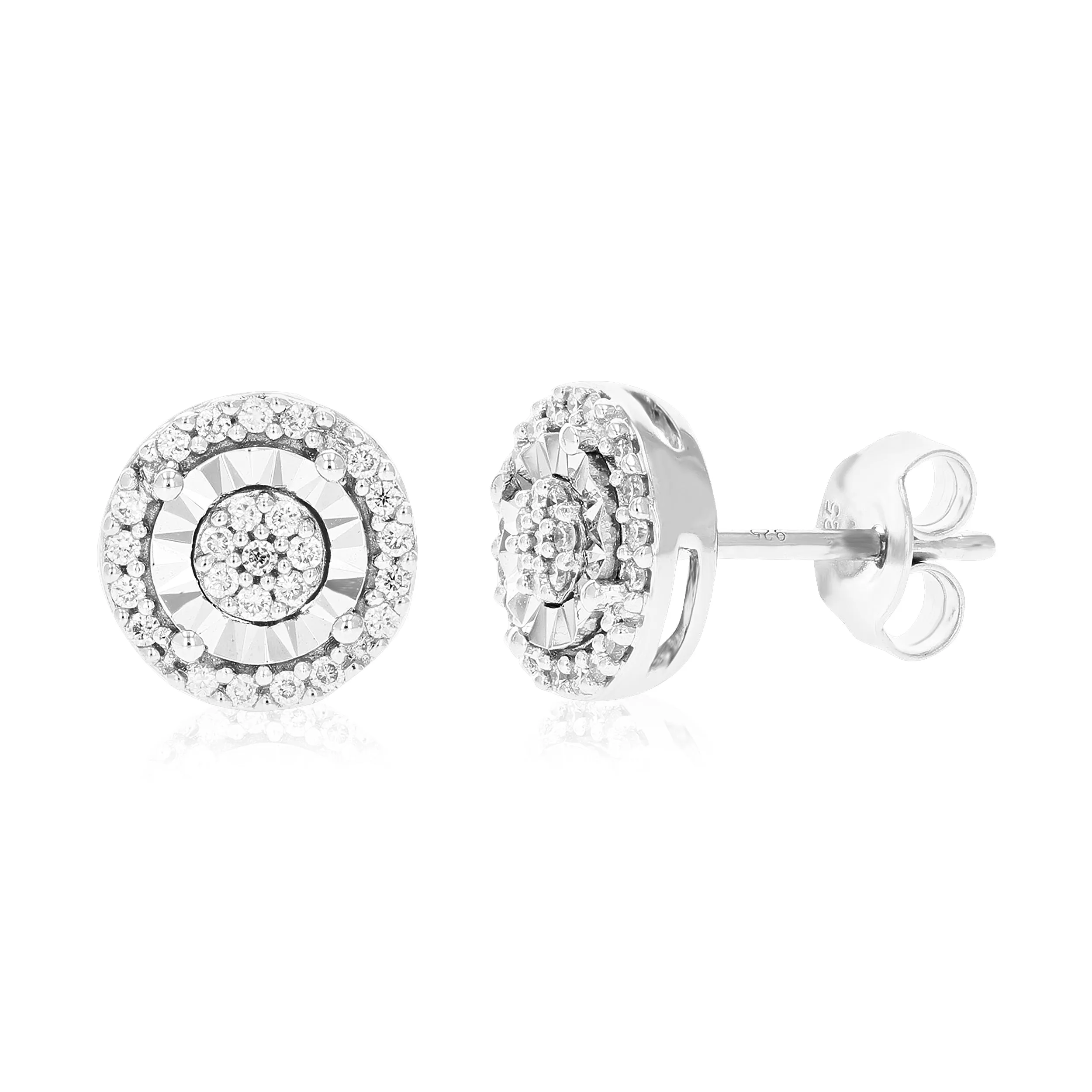 1/4 cttw Lab Grown Diamond Stud Composite Earring Sterling Silver