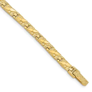 14k Yellow Gold 5.0MM Nugget Bracelet