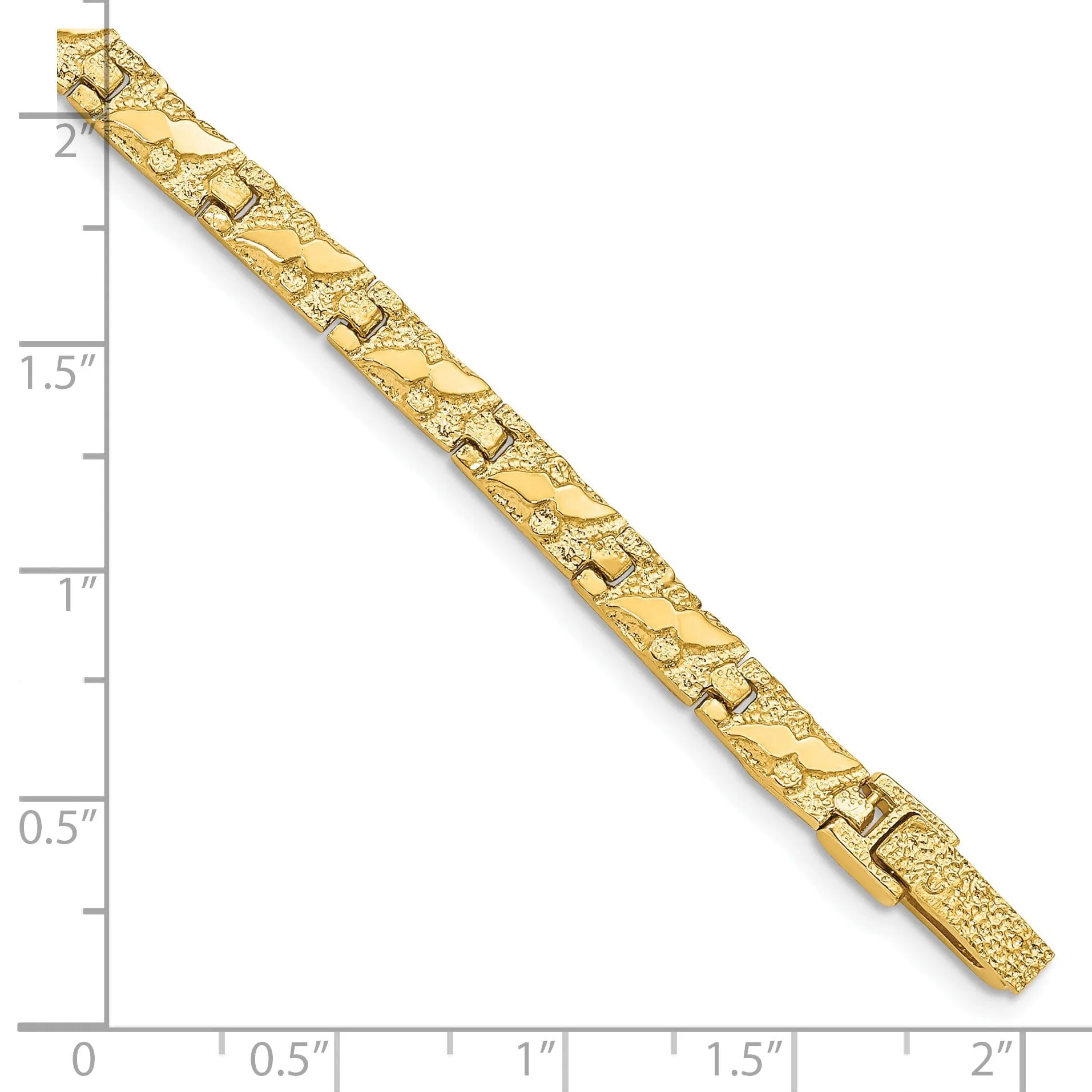 14k Yellow Gold 5.0MM Nugget Bracelet