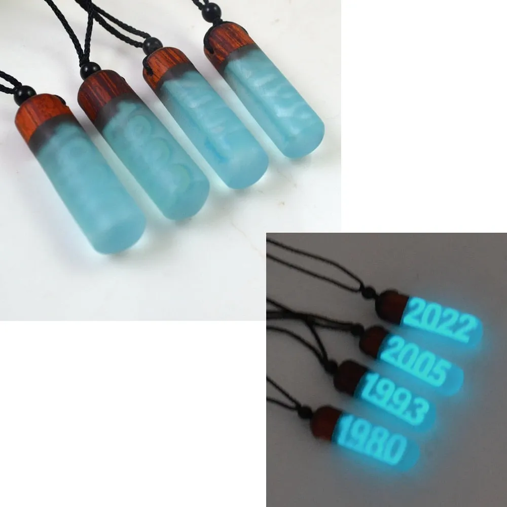 1980-2022 birthday necklaces, light absorbing and shining digital years, birthday jewelry gifts