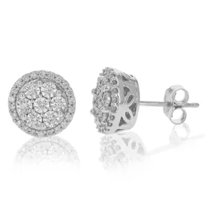 3/8 cttw Lab Grown Diamond Stud Earrings in .925 Sterling Silver