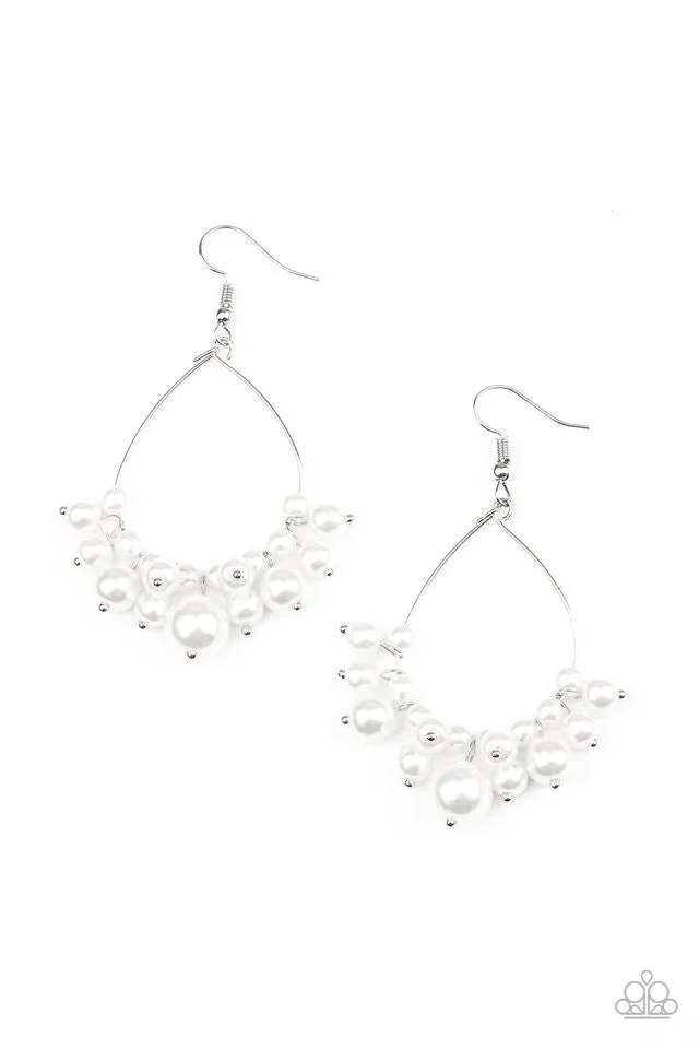 5th Avenue Appeal White Paparazzi Earrings