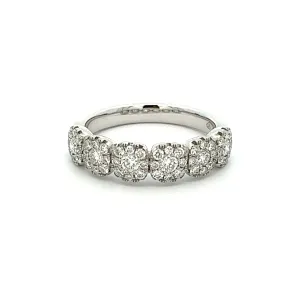 .70ct 6 Stone 18k White Gold Diamond Band