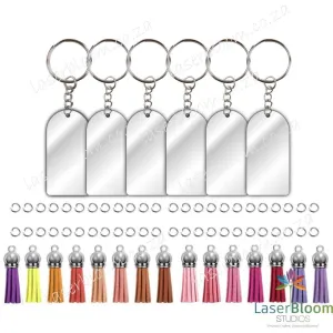 Acrylic Blank Arch Keyring Tassel Kit ~ Select Your Thickness (1.5mm, 2mm, 3mm)