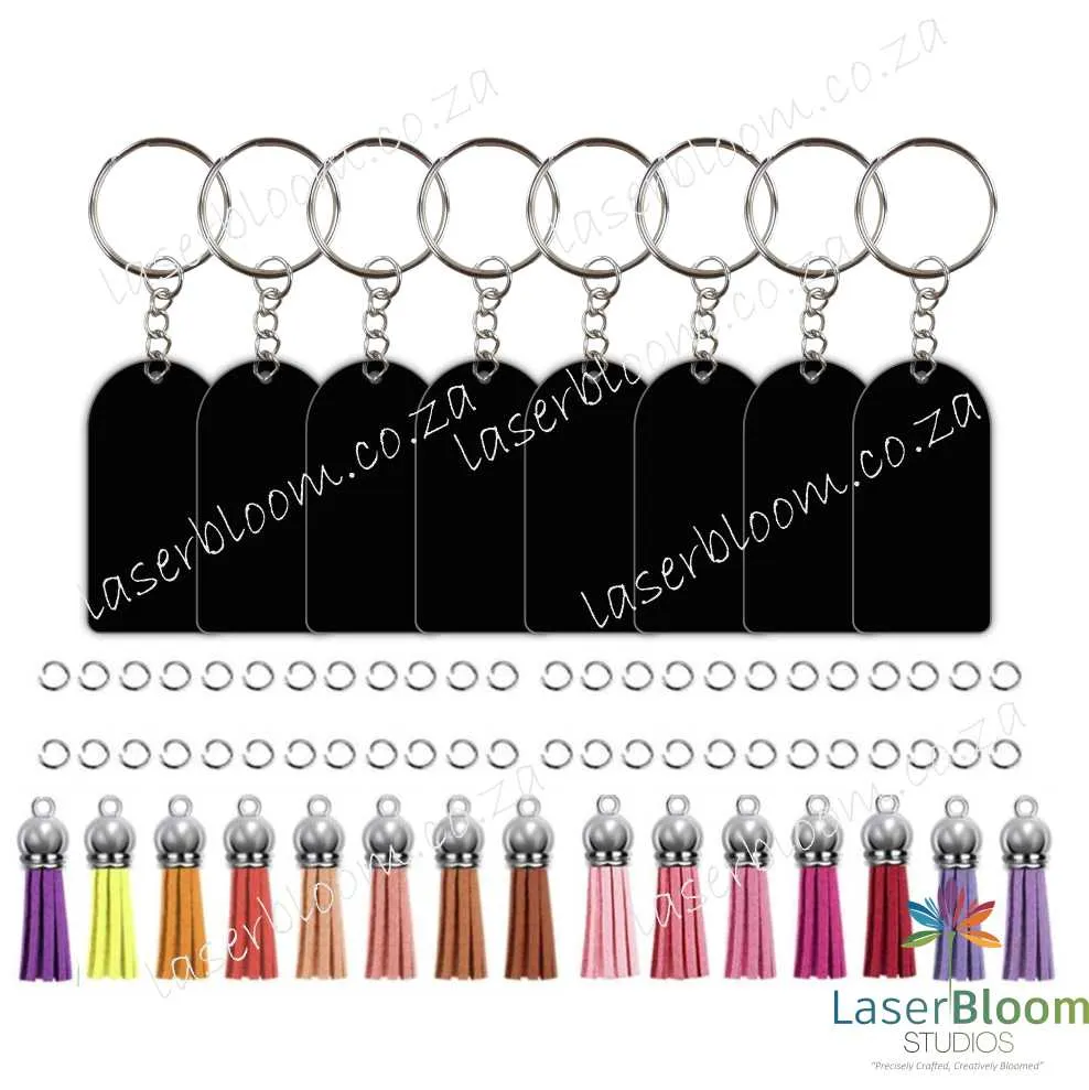 Acrylic Blank Arch Keyring Tassel Kit ~ Select Your Thickness (1.5mm, 2mm, 3mm)