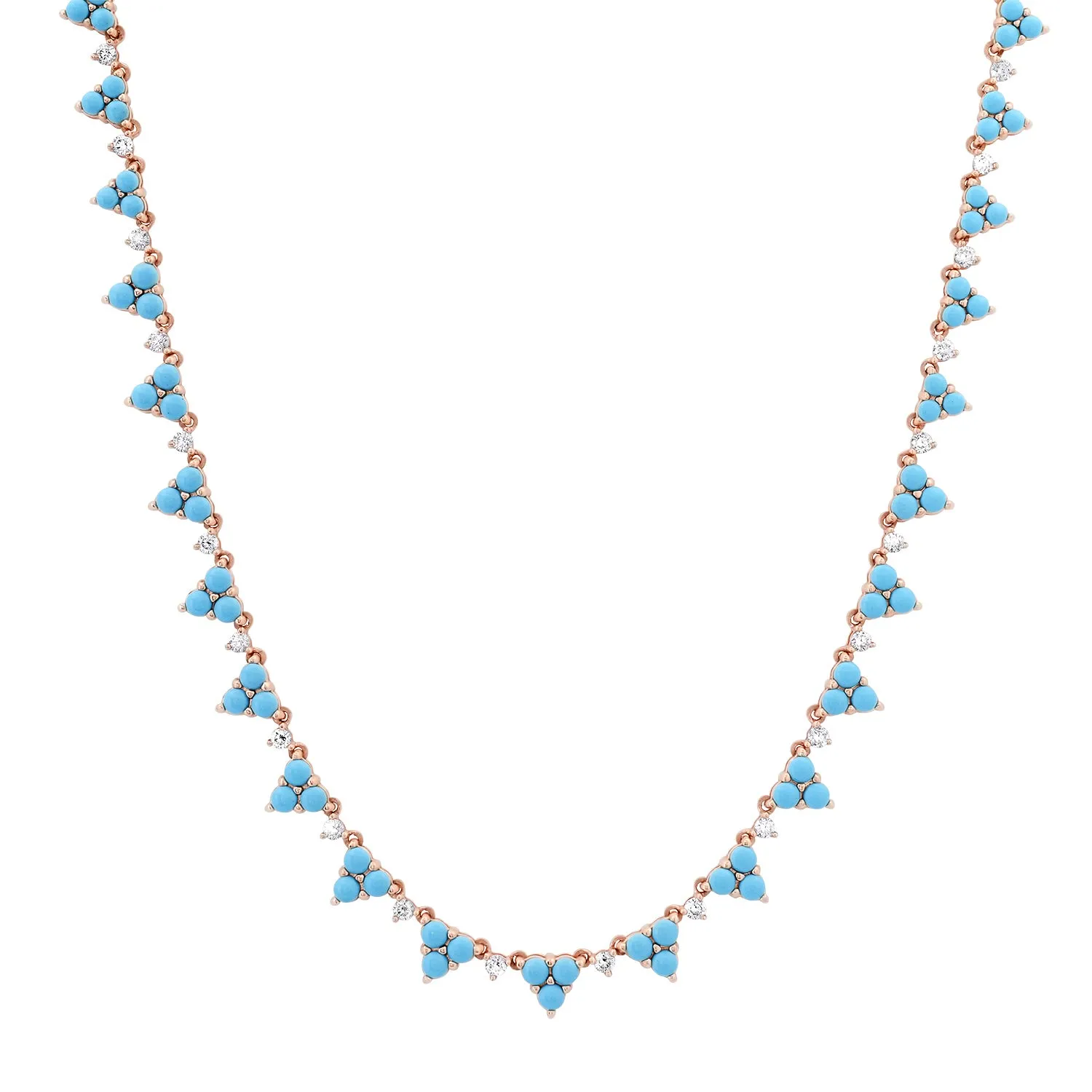 Adore My Turquoise & Diamond Trio Necklace