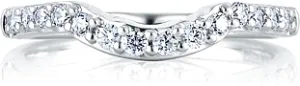 A.Jaffe Contoured Pave Diamond Wedding Band