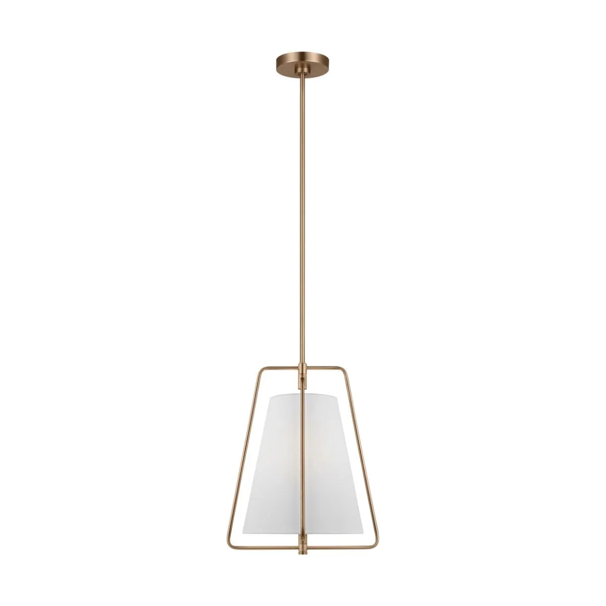 Allis 15 in. LED Pendant Light Satin Brass finish