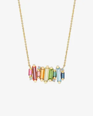 Amalfi Burst Rainbow Stacker Pendant