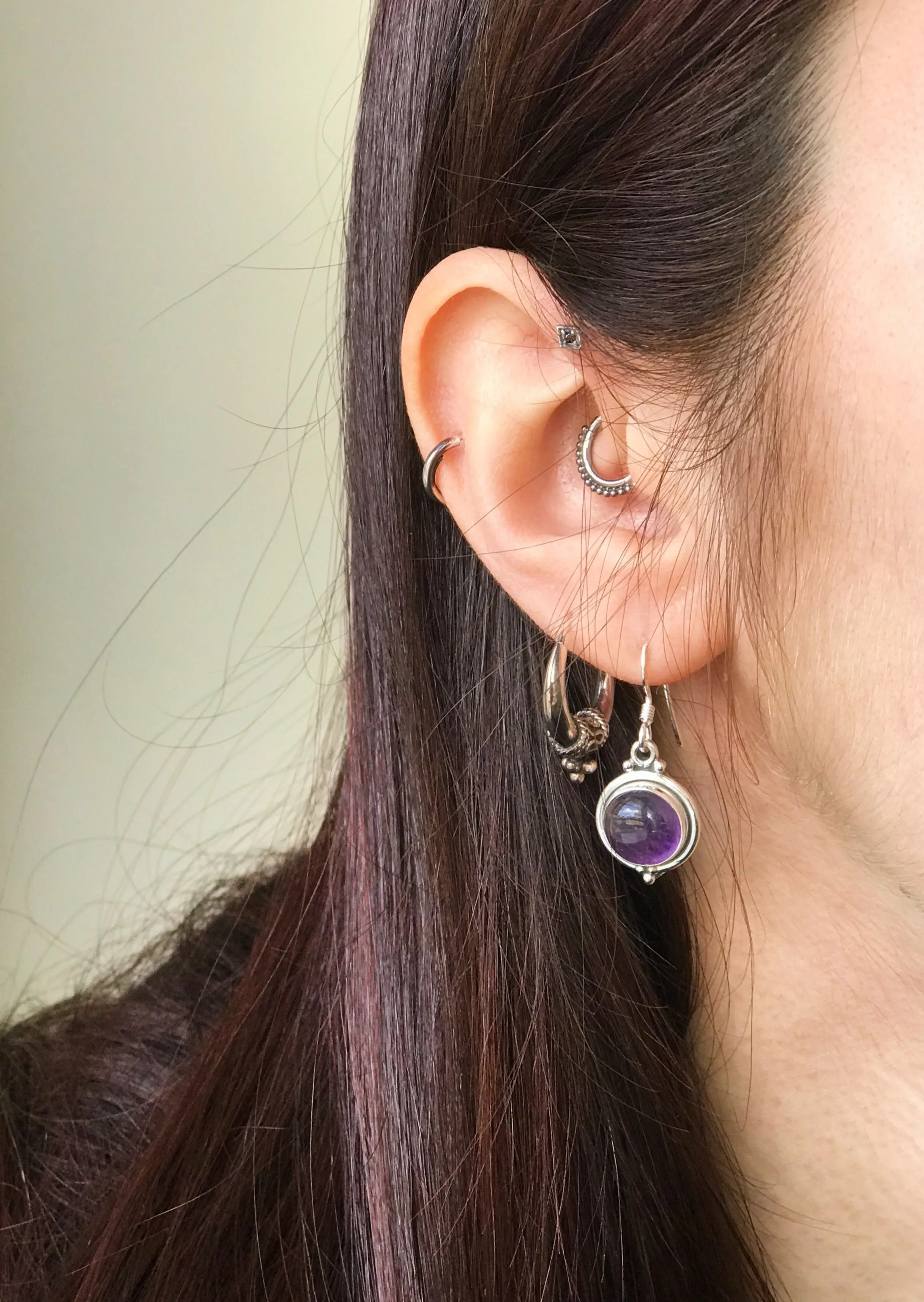 Amethyst Ari Dot Earrings