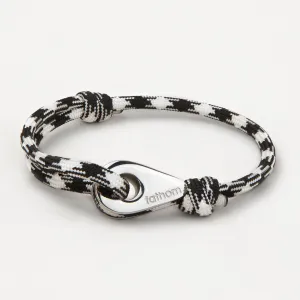 ANTWERP Mens Womens Thimble Charm Bracelets Paracord Rope Wristbands Black White Silver