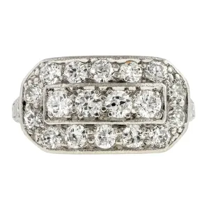 Art Deco Diamond Cluster Ring