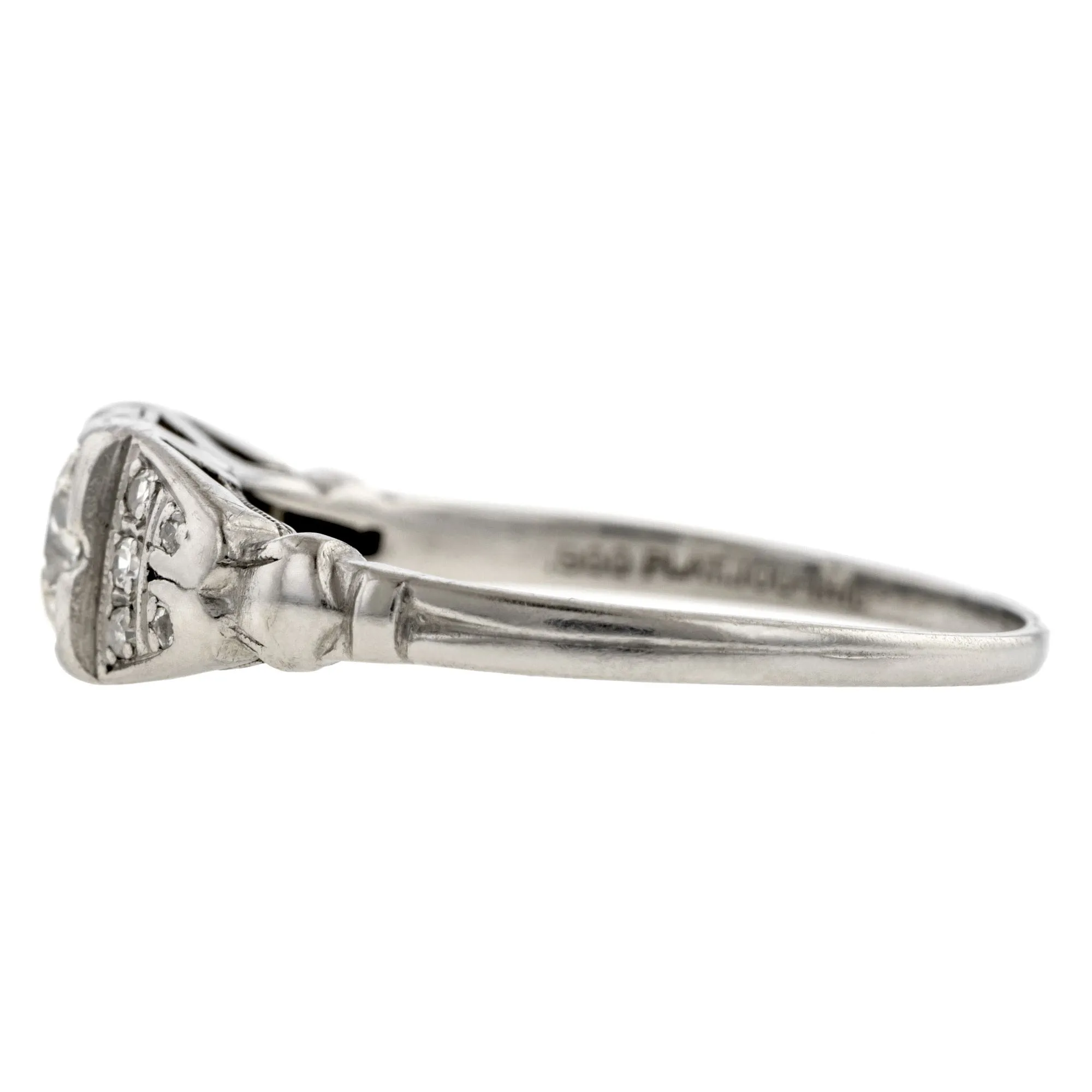 Art Deco Diamond Engagement Ring, RBC 0.29ct.