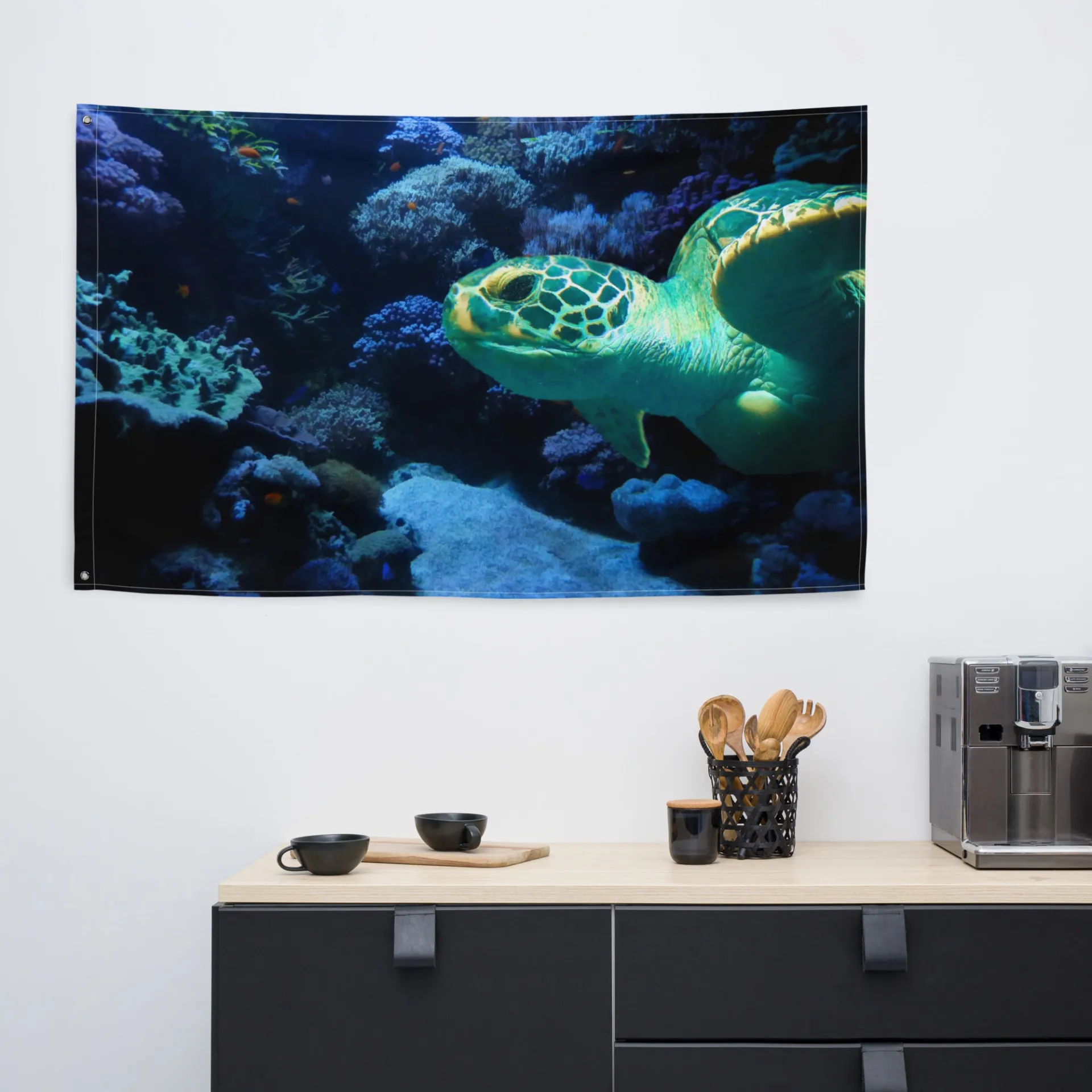 Beautiful Turtle Art Painting Flag Tapestry - Enhance Your Living Space