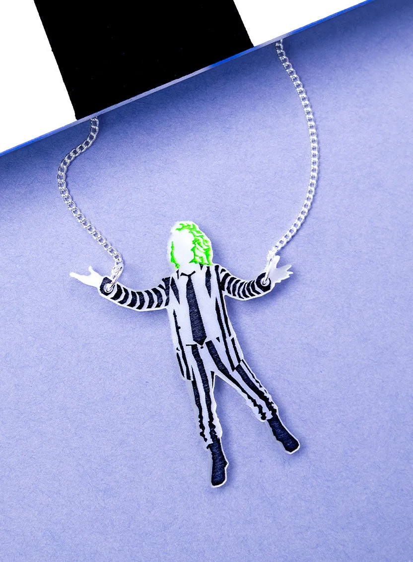 Beetlejuice Suit Necklace