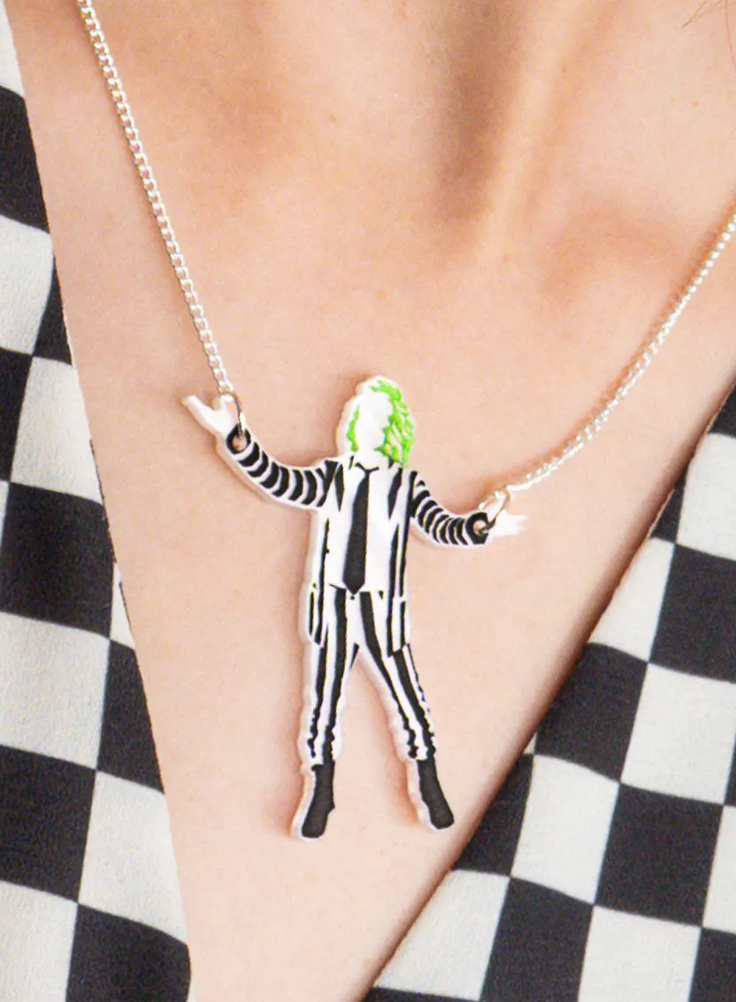 Beetlejuice Suit Necklace