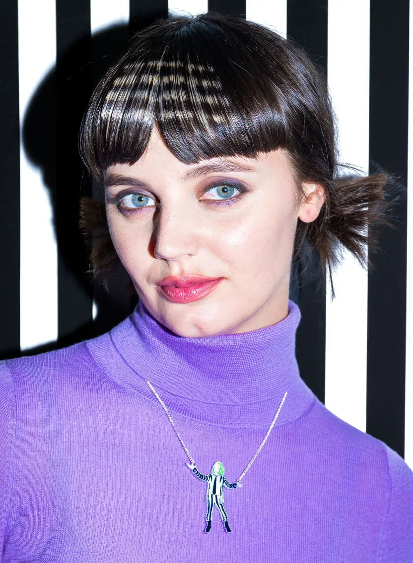 Beetlejuice Suit Necklace