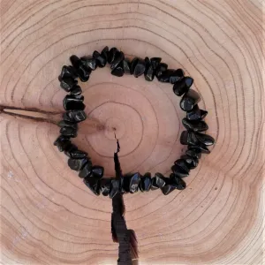 Black Agate - Gemstone Chip Bracelet