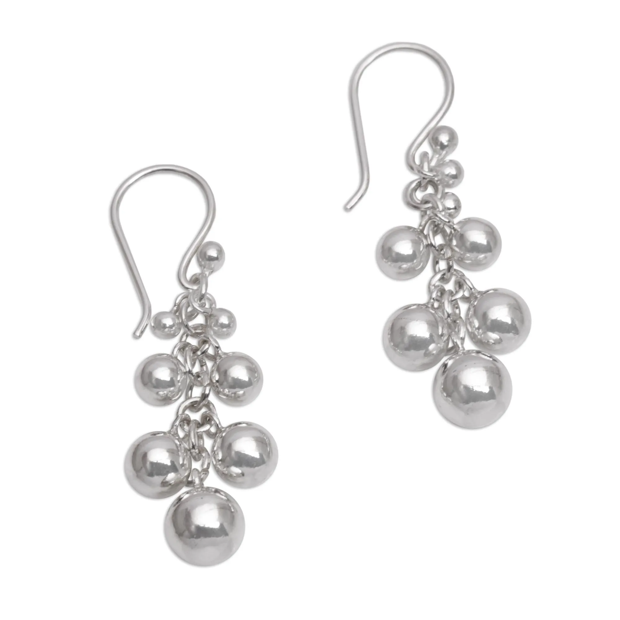 Bola Beauty Sterling Silver Orb Dangle Earrings from Bali