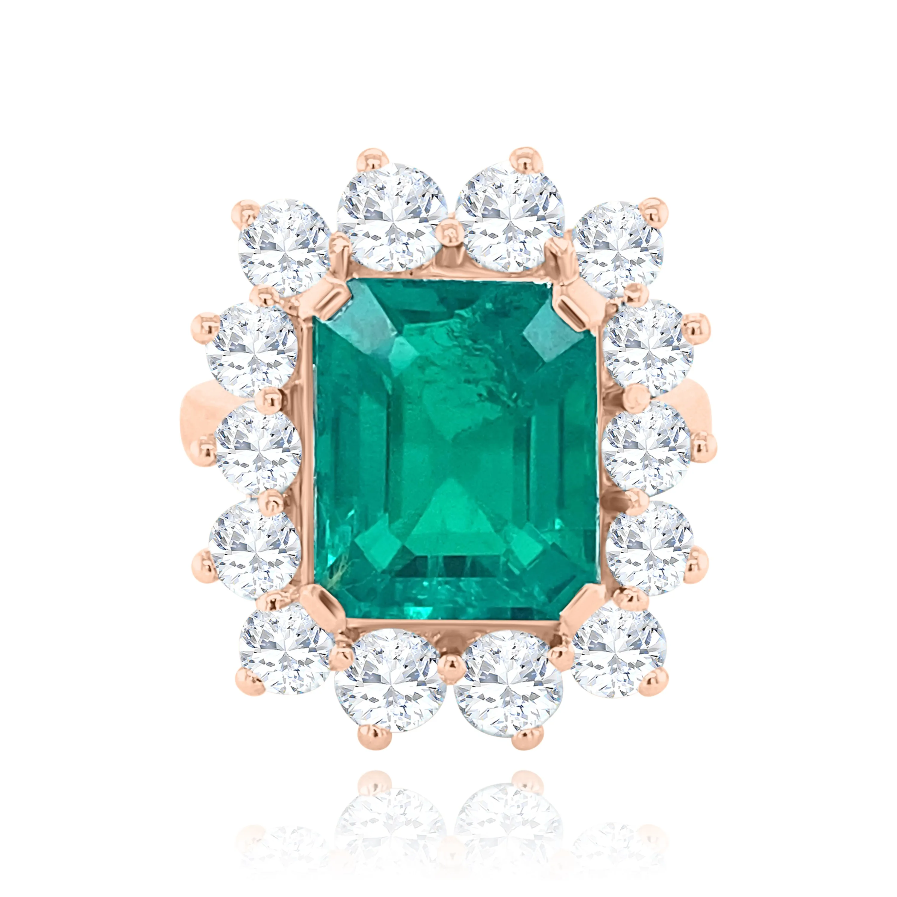 Brilliant Cut Diamonds & Emerald "Splendid " Ring