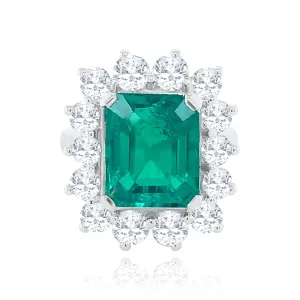 Brilliant Cut Diamonds & Emerald "Splendid " Ring