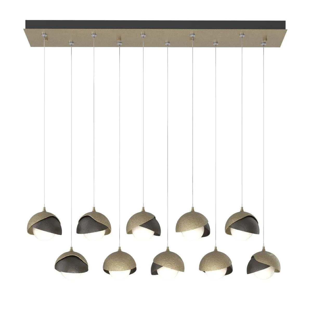 Brooklyn 45 in. 10 Lights Standard Pendant Light Soft Gold finish