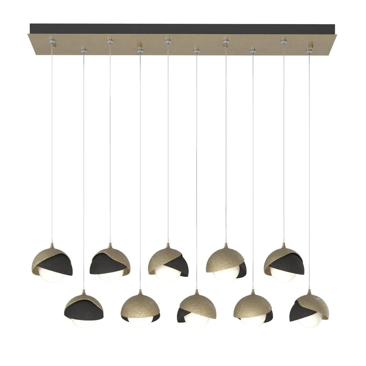 Brooklyn 45 in. 10 Lights Standard Pendant Light Soft Gold finish