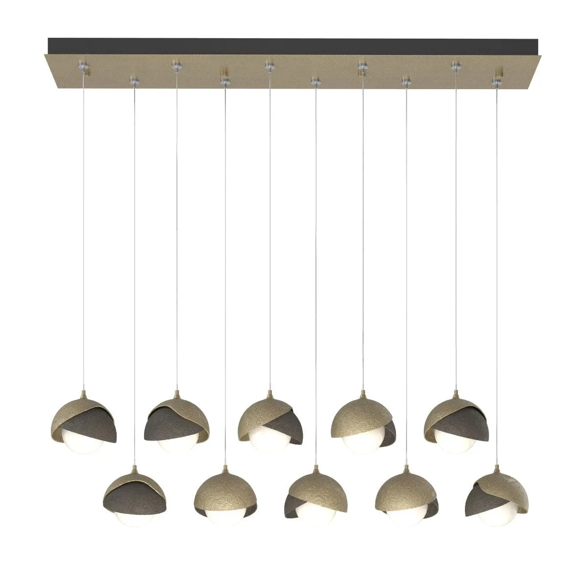 Brooklyn 45 in. 10 Lights Standard Pendant Light Soft Gold finish