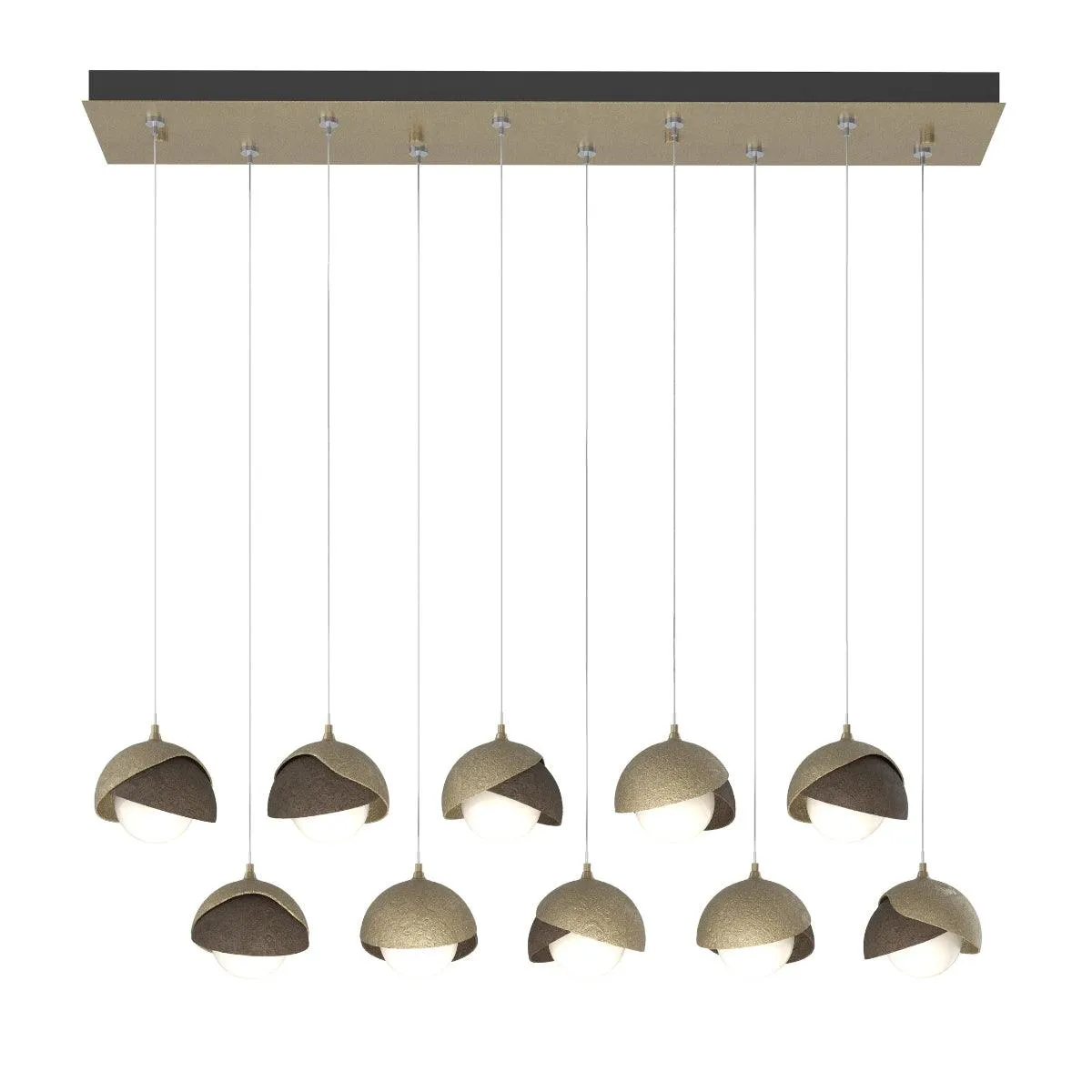 Brooklyn 45 in. 10 Lights Standard Pendant Light Soft Gold finish