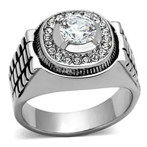 CJG2582 Stainless Steel AAA Grade CZ Ring