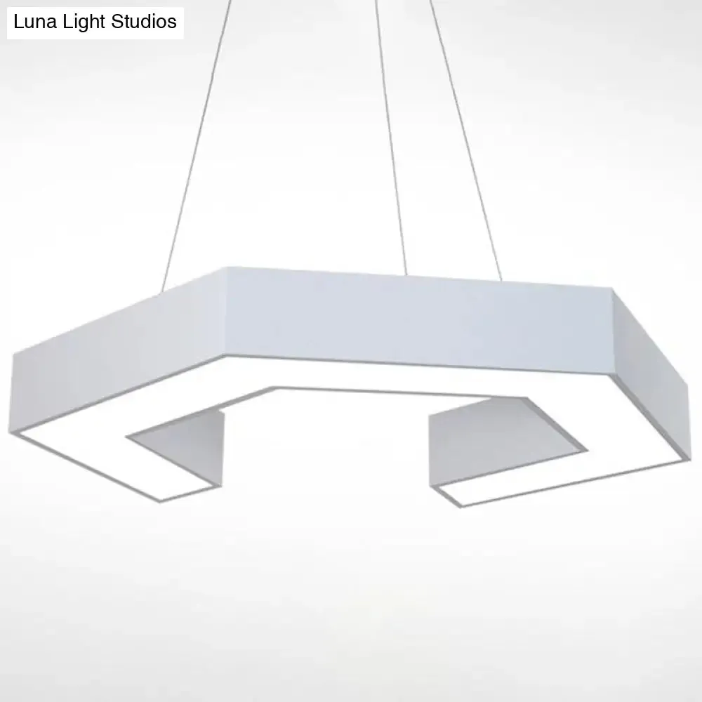 Contemporary LED Pendant Light with Magnetic Shape and Acrylic Shade