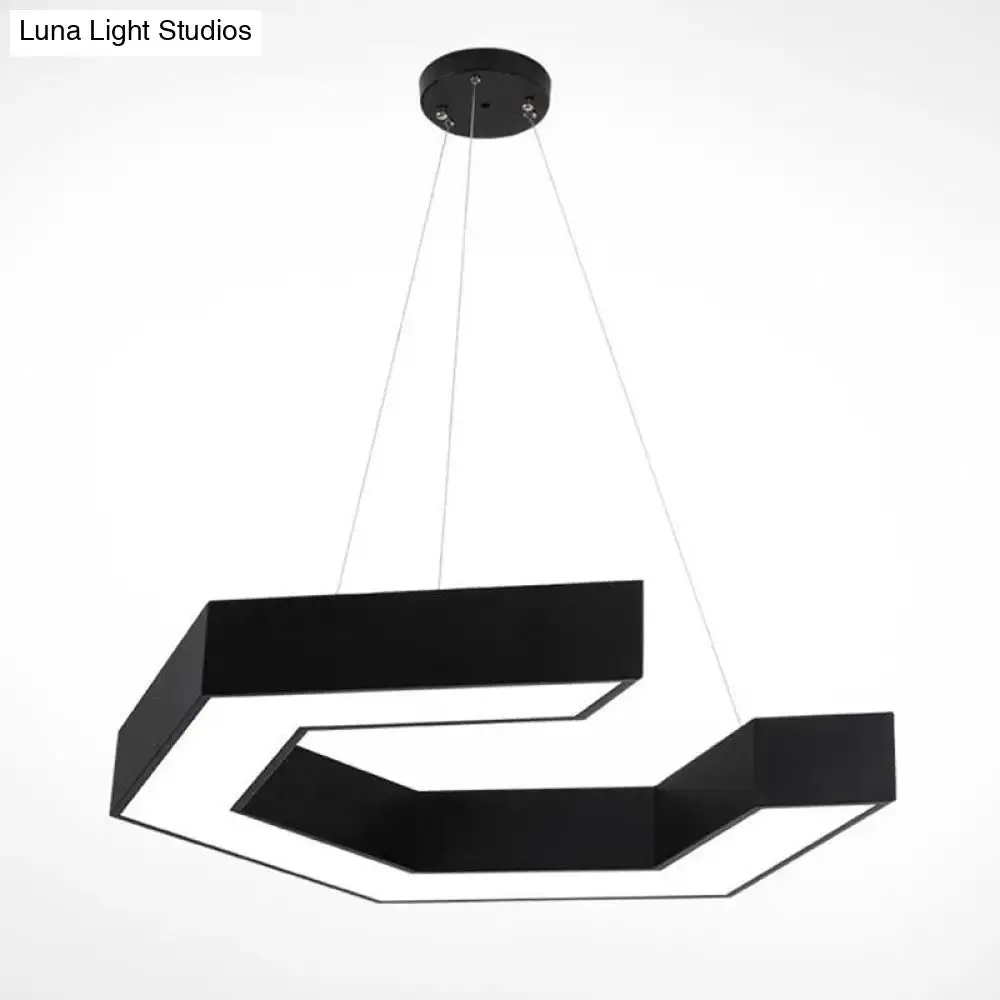 Contemporary LED Pendant Light with Magnetic Shape and Acrylic Shade