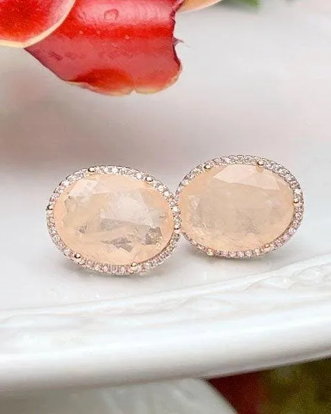 Coral Mirrors Stud Earrings