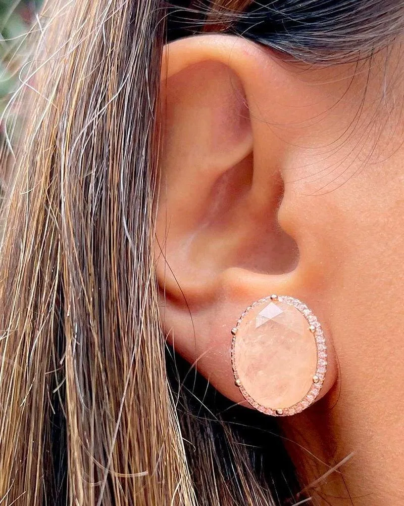 Coral Mirrors Stud Earrings