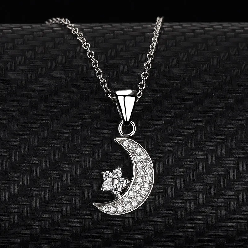 Crescent Moon And Star Necklace