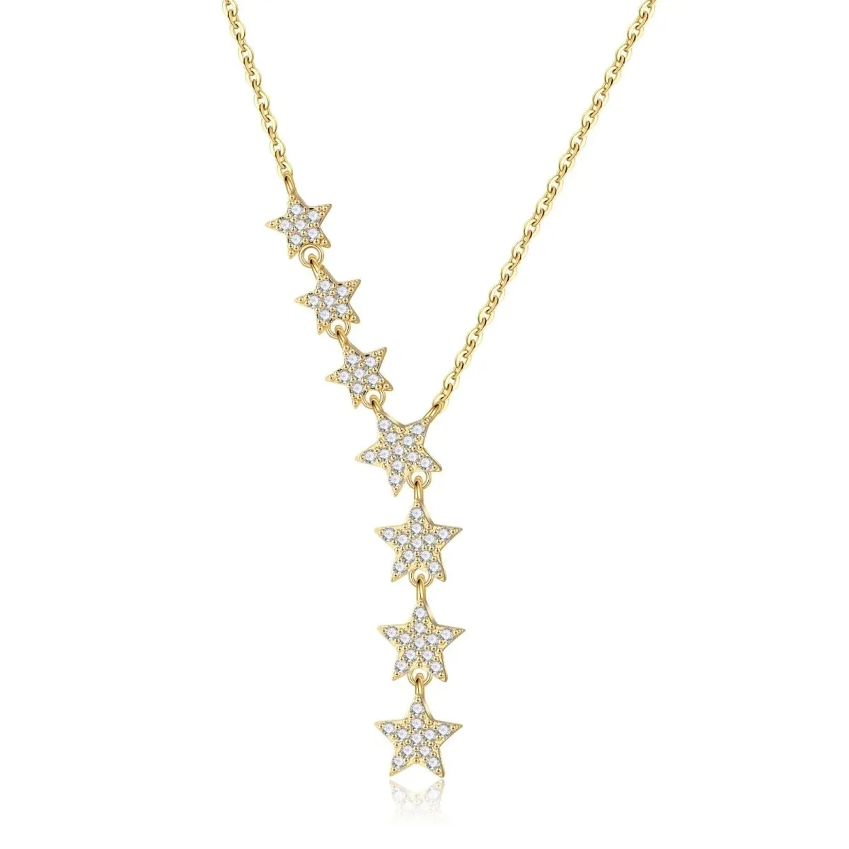 Crystal Silver/Gold/Rose Gold Star Necklaces