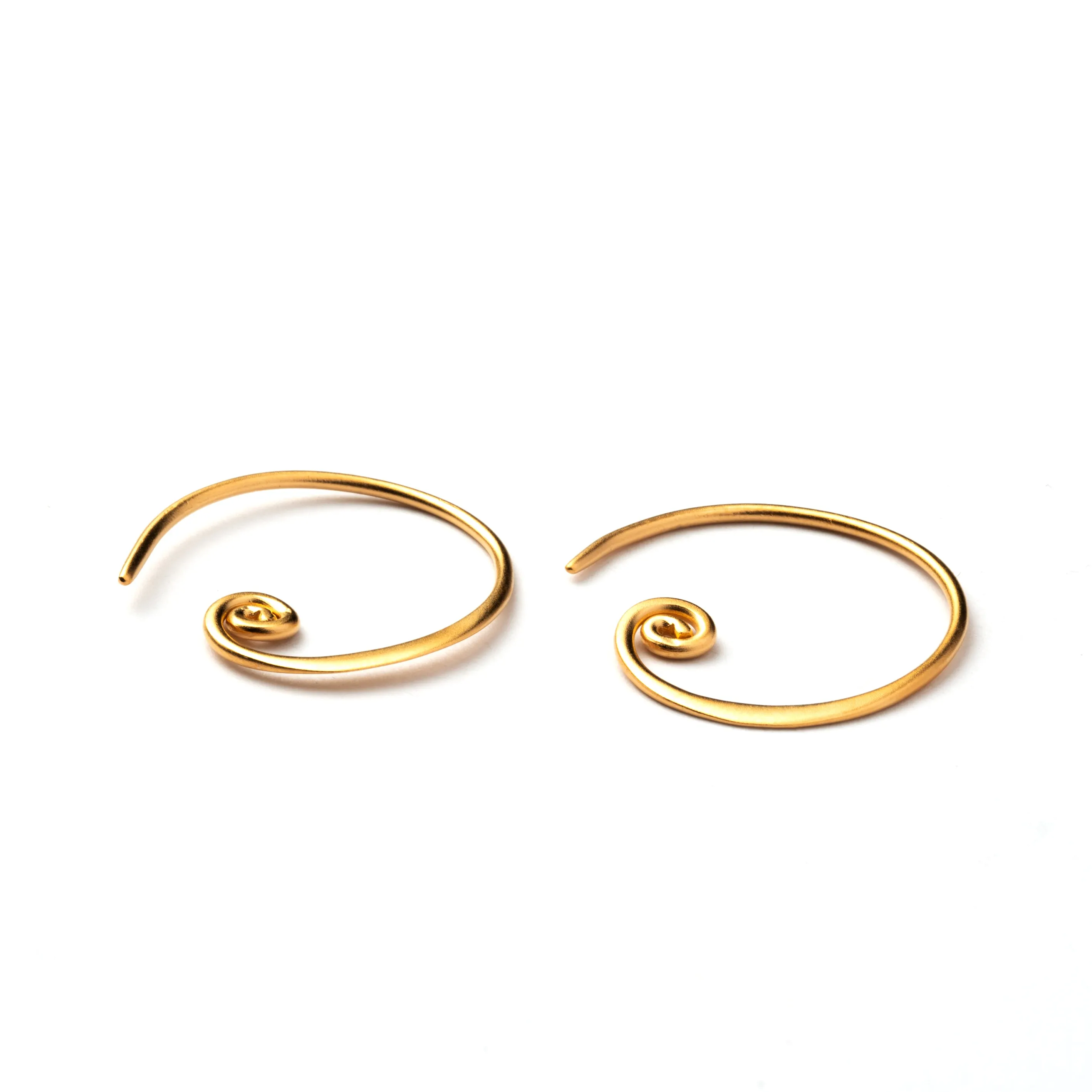 Curlicue Gold Hoops