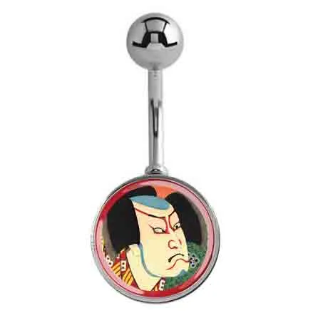 Dansei Japanese Art Print Belly Ring