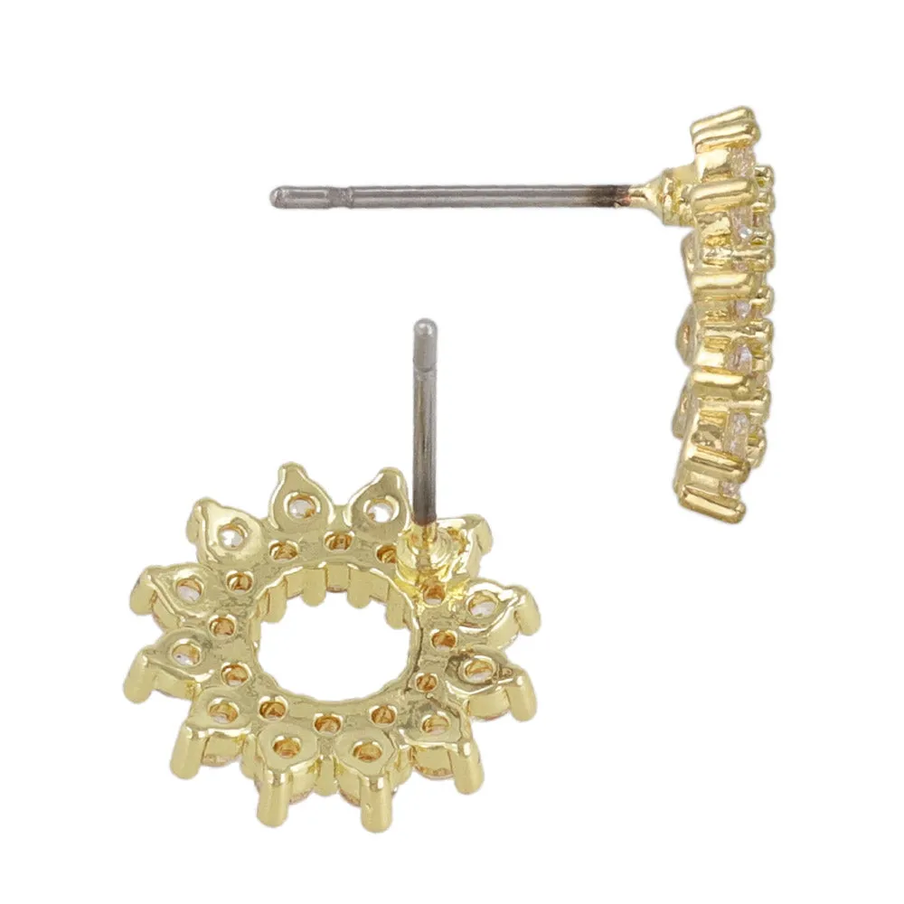 Diamante Sun Stud Earrings