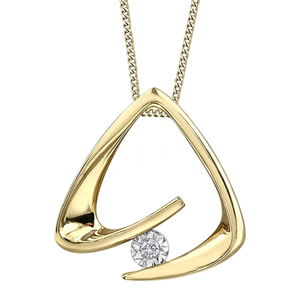 Diamond and Yellow Gold Tension Set Necklace