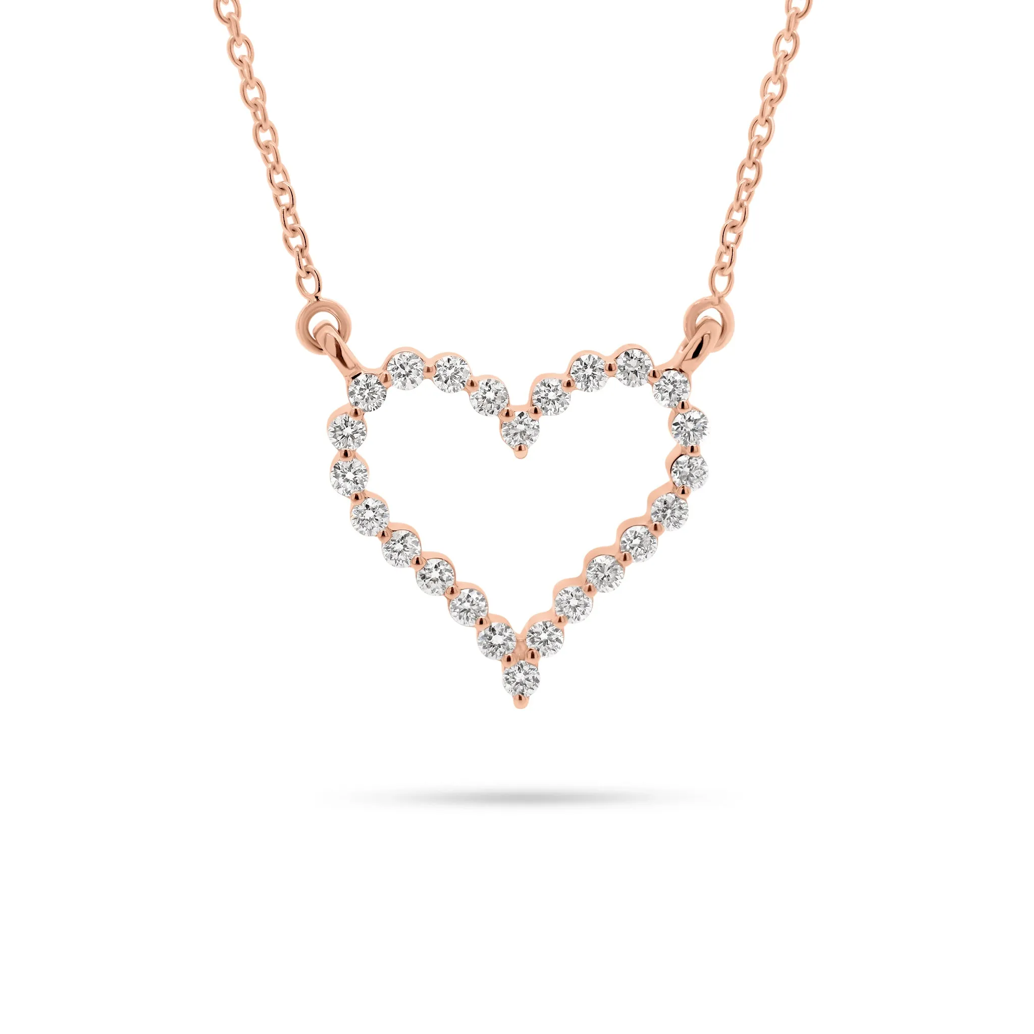 Diamond Small Open Heart Necklace