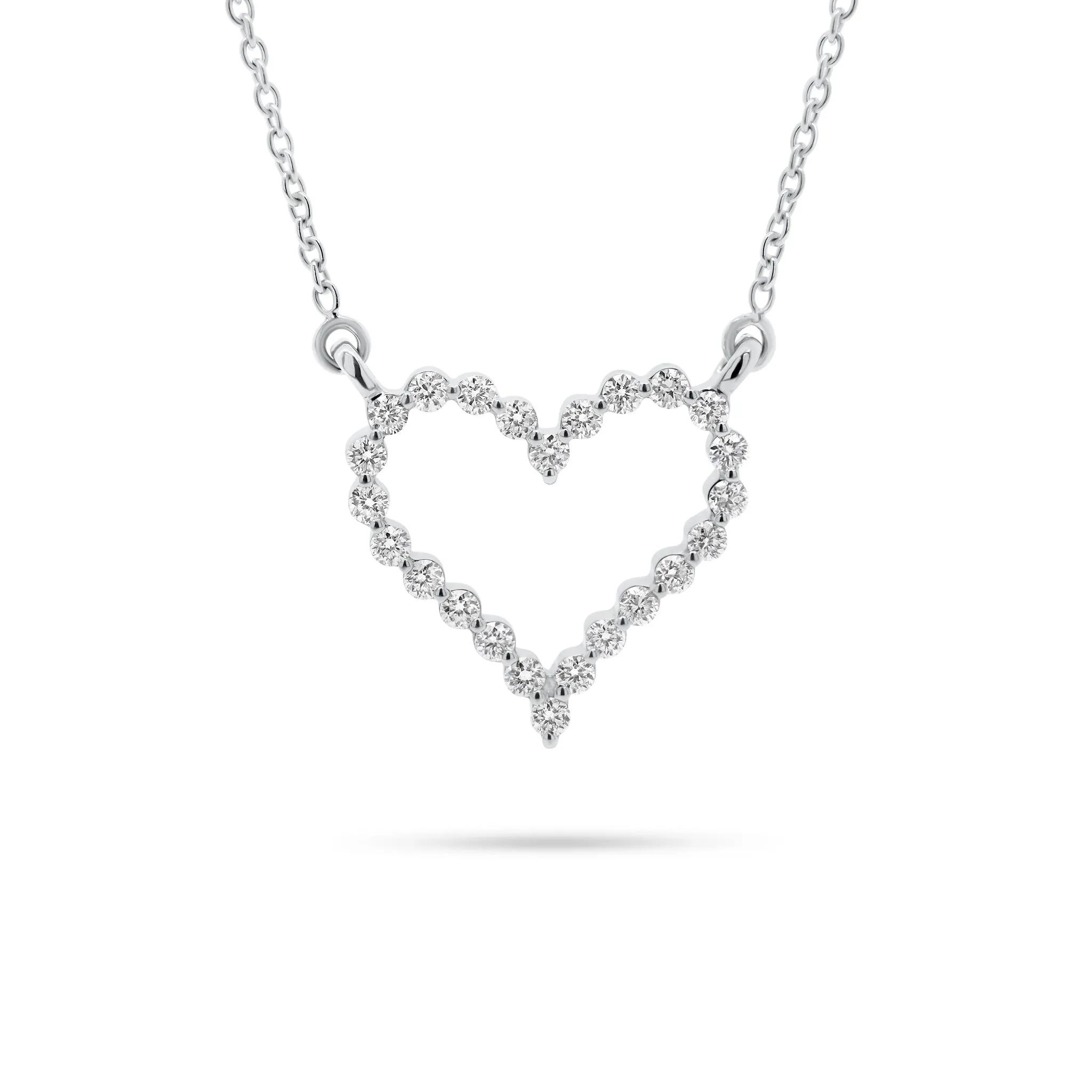 Diamond Small Open Heart Necklace