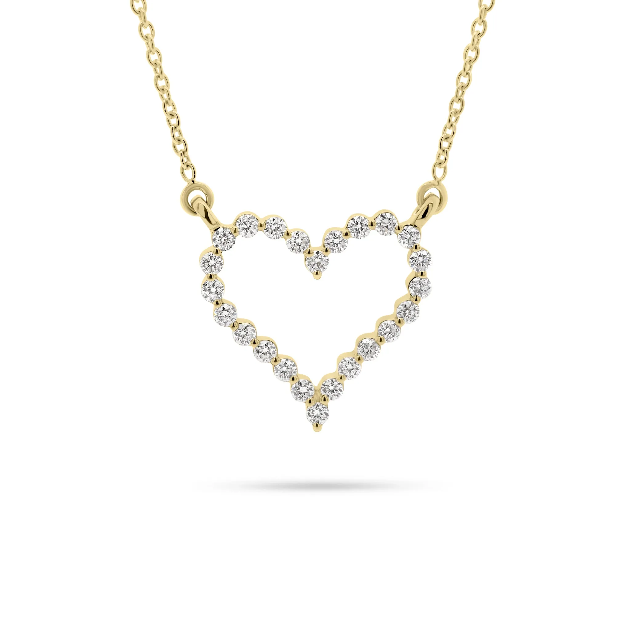 Diamond Small Open Heart Necklace