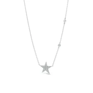 Diamond Star Necklace with Diamond Stations