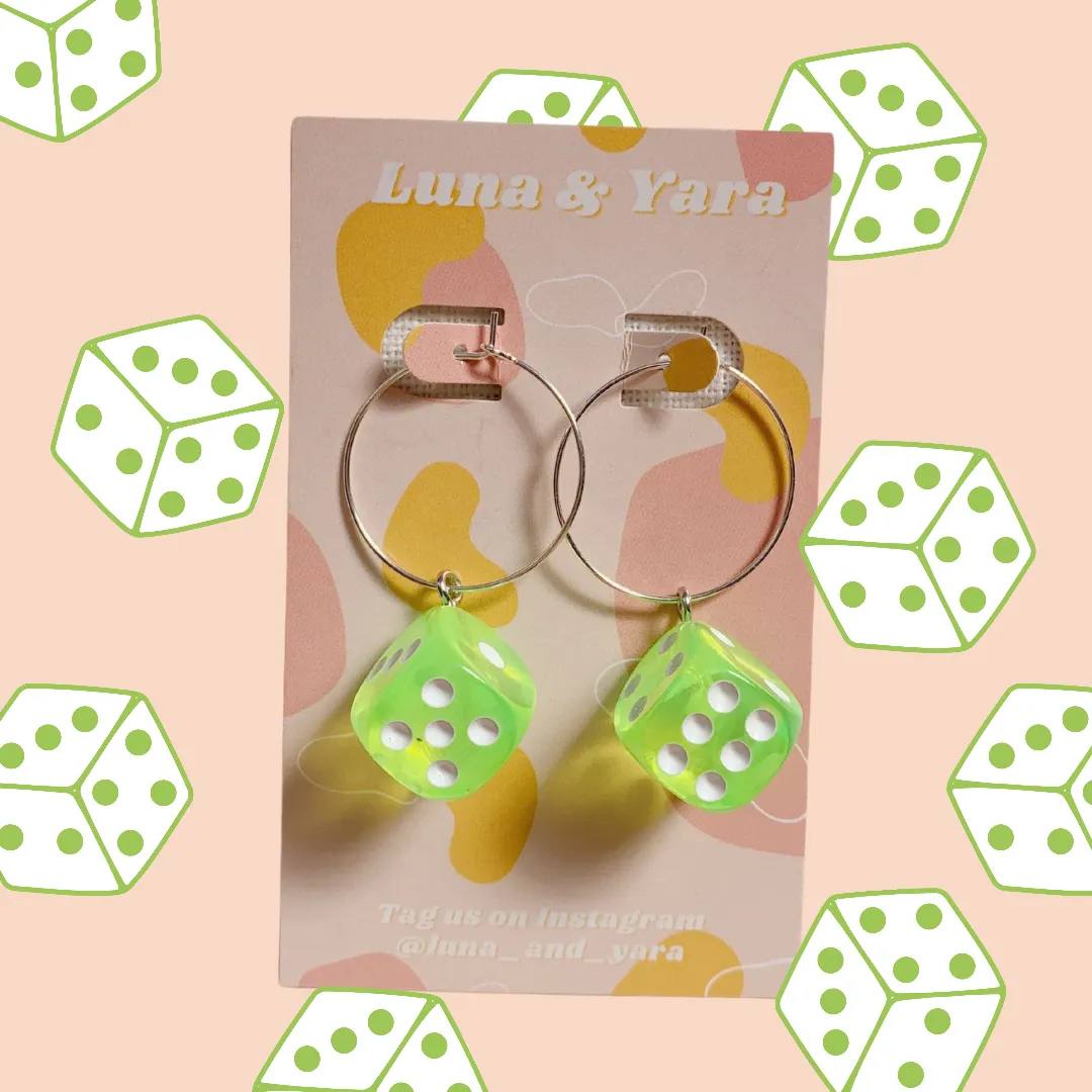 DICE EARRING Green