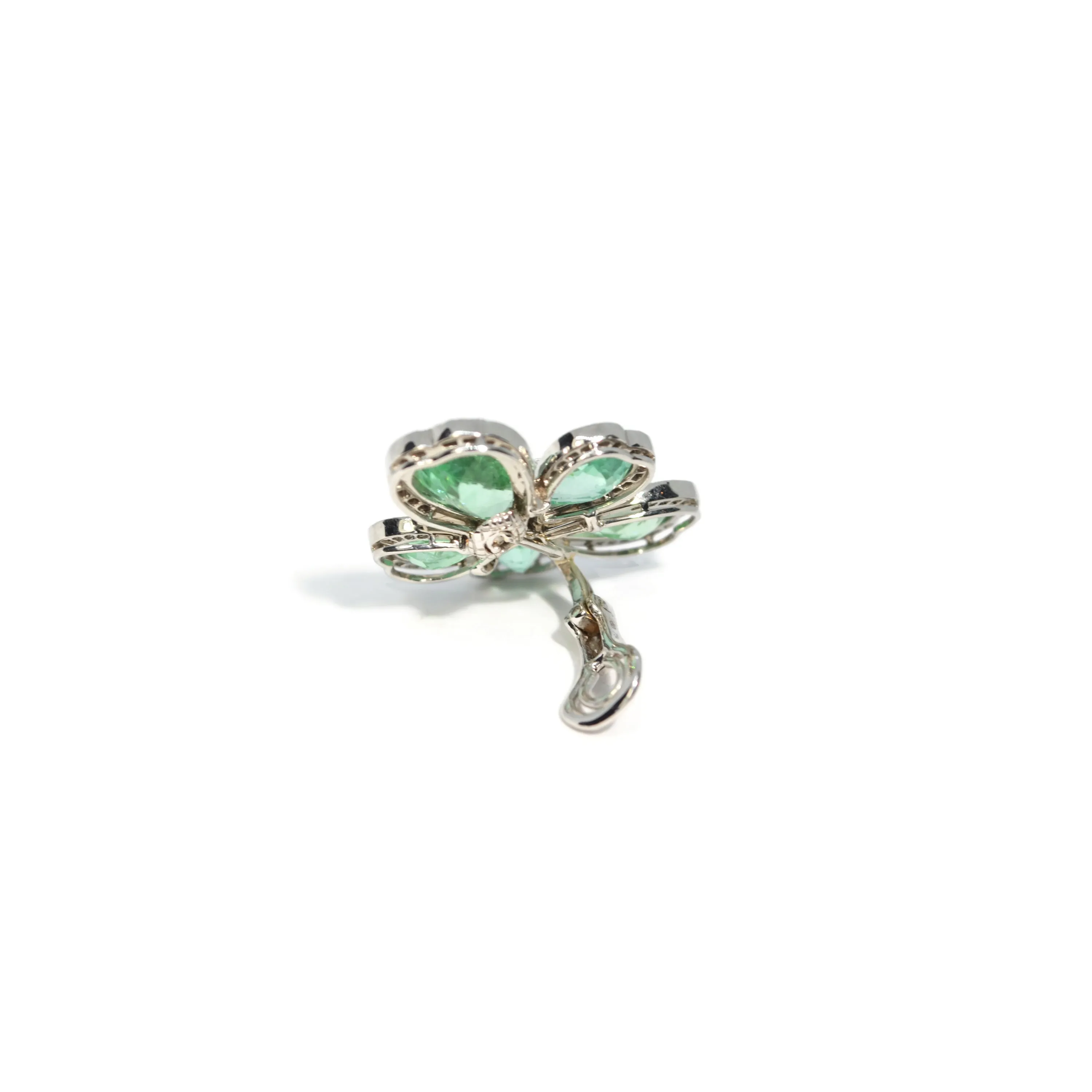 Eclat Jewels - One of a Kind Earrings with Paraiba Tourmaline and Diamonds, Platinum and 18k White Gold