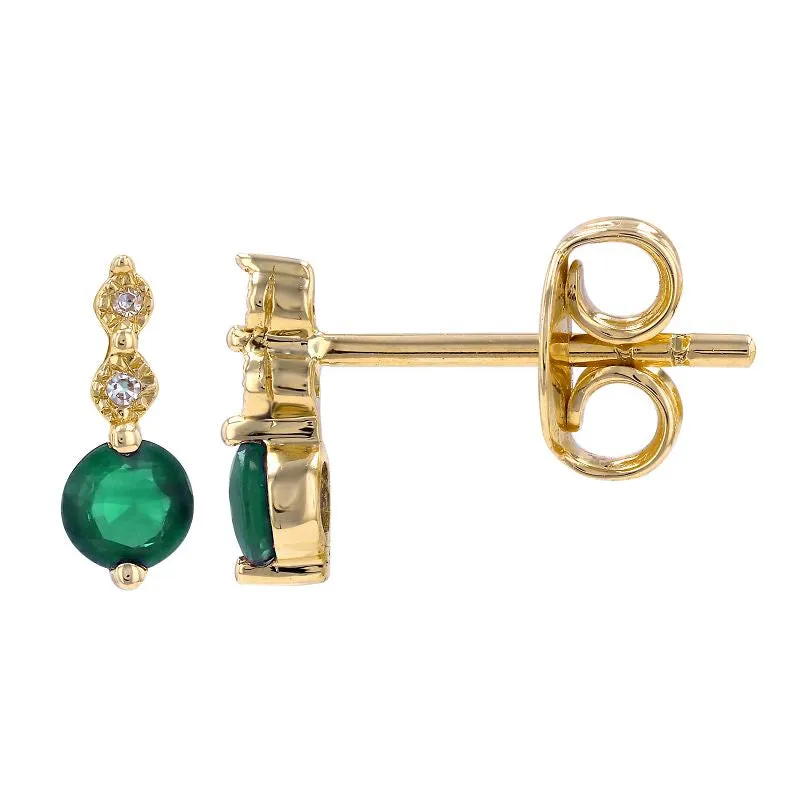 Emerald Drop Studs